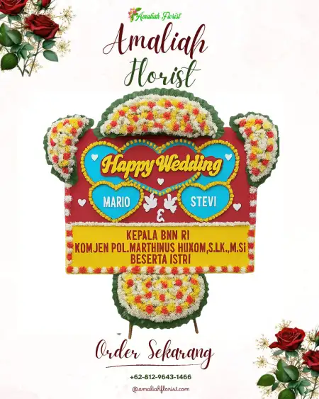Papan Bunga Pernikahan Angkaisera